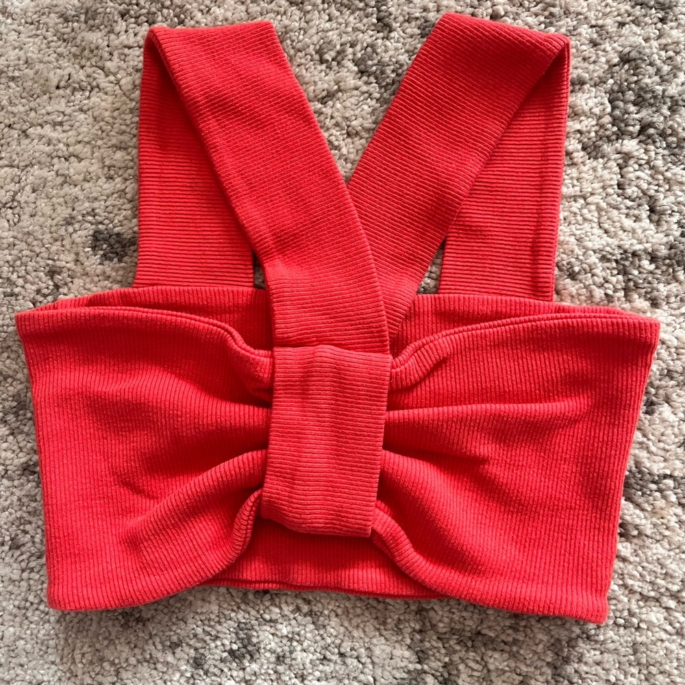 Dynamite Vibrant Red Ribbed Top